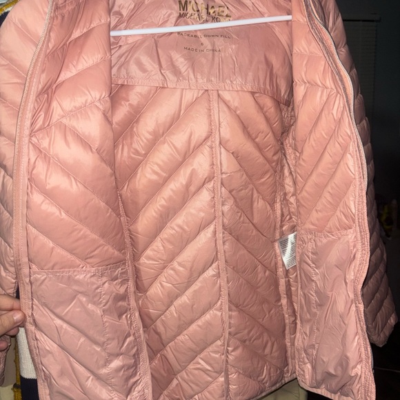 NWOT Michael Kors Blush Quilted Puffer Jacket Down/Feather Packable Filling - Picture 6 of 7